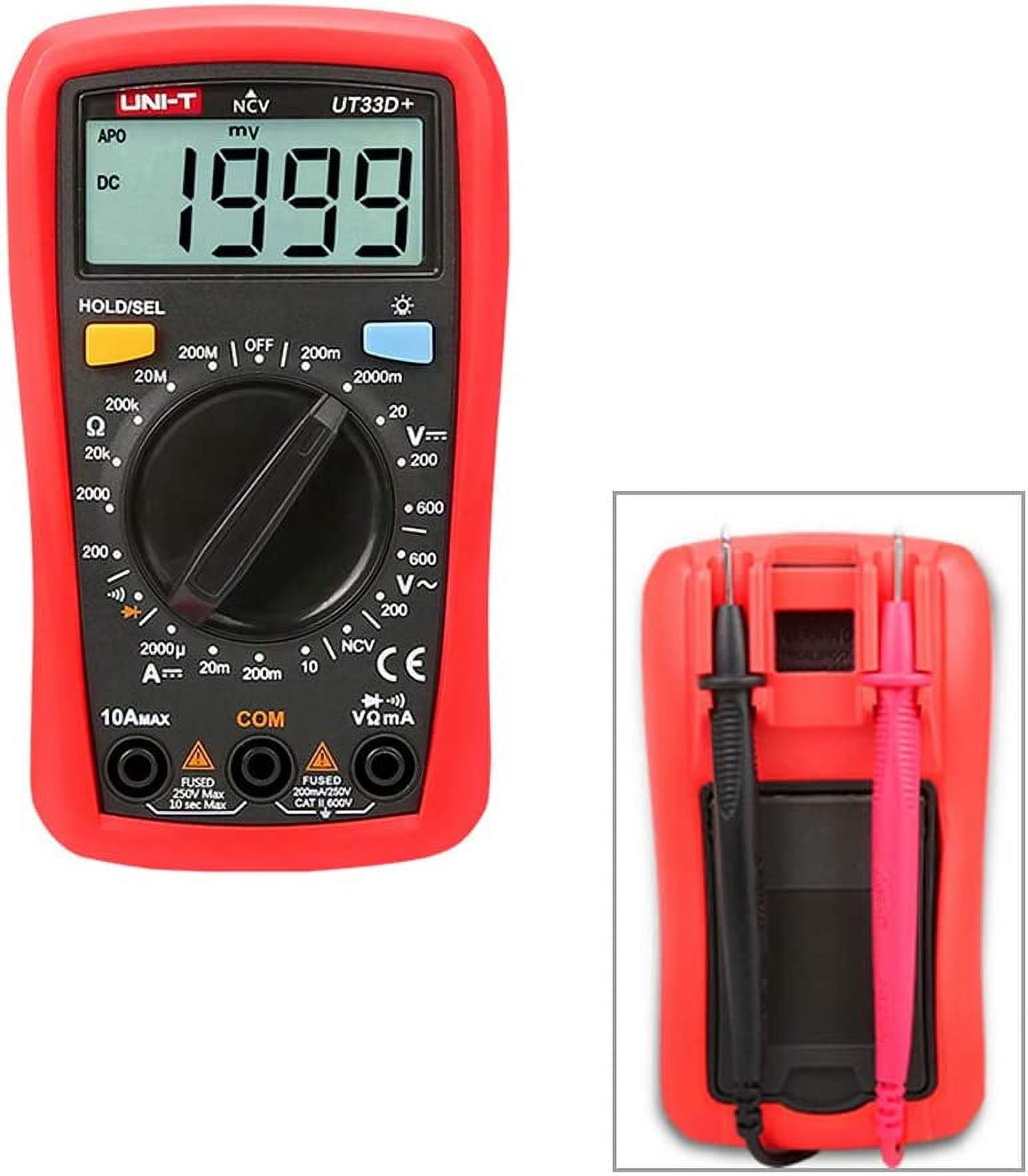 Treedix Multimeter Tester Auto-Ranging Digital Multimeter with AC/DC Voltage/Resistance/Continuity/NCV Measurement