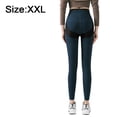 thumbnail image 2 of High Waisted Leggings for Women - Warm Winter Pants Yoga Hiking Running Tights - Black For 0℃ to 10℃, 2 of 6