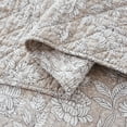 thumbnail image 6 of Lush Decor Zara Floral Block Reversible Cotton Quilt 3 Piece Set King/ Cal King Neutral - Floral Bedding Set - Block Print Quilt - Vintage Coquette Decor, 6 of 10