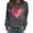 Dark Gray, variant on My Order Ladies Long Sleeve Round Neck Valentine Day Print Tops Blouse Casual My Items