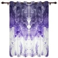 thumbnail image 3 of 2 Panels Purple Feather Watercolor Curtains for Bedroom Living Room Drapes Kitchen Children's Room Window Curtain Modern Home Decor, 3 of 7