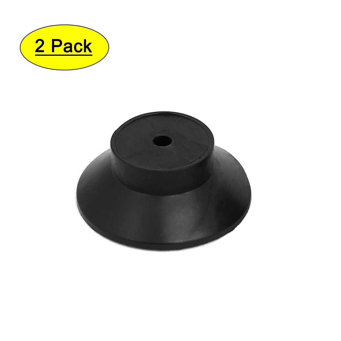 47mmx27mmx18mm Rubber Air Compressor Foot Pad Black 2pcs