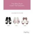 thumbnail image 2 of MeMoi The Rita Plush Open-Toe Slippers - Womens - Female (Medium, Black), 2 of 7