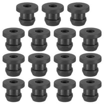 Uxcell 1/4 inch Rubber Grommets, 15Pcs Top Hat Grommet for Wiring Hole Plugs, Black