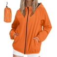 thumbnail image 2 of Mgmyaa Veste Imperméable à Capuche pour Femmes Coupe-Vent Légère avec Poches, 2 of 9