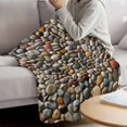 thumbnail image 3 of Colorful Stones Blanket Soft Cozy Warm Throw Blanket for Couch, Plush Fuzzy Flannel Fleece Blankets for Sofa, Farmhouse Stones Modern Art Bed Blankets Lightweight Gifts for Women, 50"x60", 3 of 9