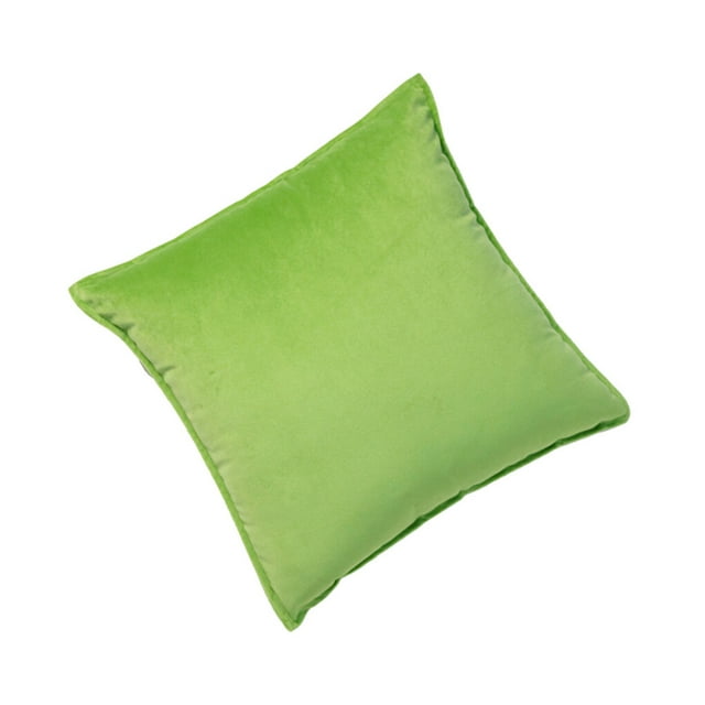 Seat Cushion Cover Solid Color Velvet Velvet Solid Color Replacement Soft Decorative Reusable Zipper Sofa Pillow Case Accessories Light Green 40x40cm