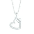 thumbnail image 6 of Rosec Jewels Interlock Twin Heart Pendant - Natural Diamond Pendant for Women (0.25 CT), 14K White Gold, 6 of 8