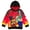 Fiery Red Orange, variant on Big Boys' Fleece Hooded Sweatshirt Grey Creeper Black