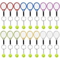 thumbnail image 1 of Auhoky 18 Piezas Mini Llavero De Raqueta De Tenis Llavero Aleación De Moda Pelota De Tenis Anillo Dividido Estilo Deportivo Llavero Dividido Para El Equipo De Amantes Del Deporte - Exquisito Y Ligero, 1 of 5