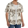 thumbnail image 4 of Fotbe Western Desert Cowboys3 print Short Sleeve Button Down Shirts for Men Casual Summer Beach Wrinkle Free Shirt-, 4 of 7