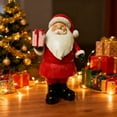 thumbnail image 4 of 6 Inch Red Santa Claus Resin Figurine with Gift, Classic Christmas Decor, Tabletop Christmas Decorations for Home and Office, 4 of 5