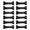 Black, variant on 12Pcs Bone Hair Clips, Cute Bone Hairpins for Women, 6 Colors Gothic Y2K Kawaii Hair Accessories, PVC Alligator Barrettes for Halloween Cosplay Costume Party