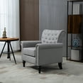 thumbnail image 2 of Highland Velvet Tufted Upholstered Accent Chair with Nailhead,Rolled Arm - 30" x 31" x 34" Light Gray, 2 of 5