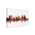 thumbnail image 2 of Trademark Fine Art 'Durham North Carolina Skyline Red' Canvas Art by Michael Tompsett, 2 of 4