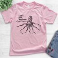 thumbnail image 2 of Kids Let's Get Kraken T-shirt, Youth Kids Boy Girl T-Shirt, Animal Pun T-shirt, Funny Giant Octopus Squid Shirt, Light Pink, Large, 2 of 4