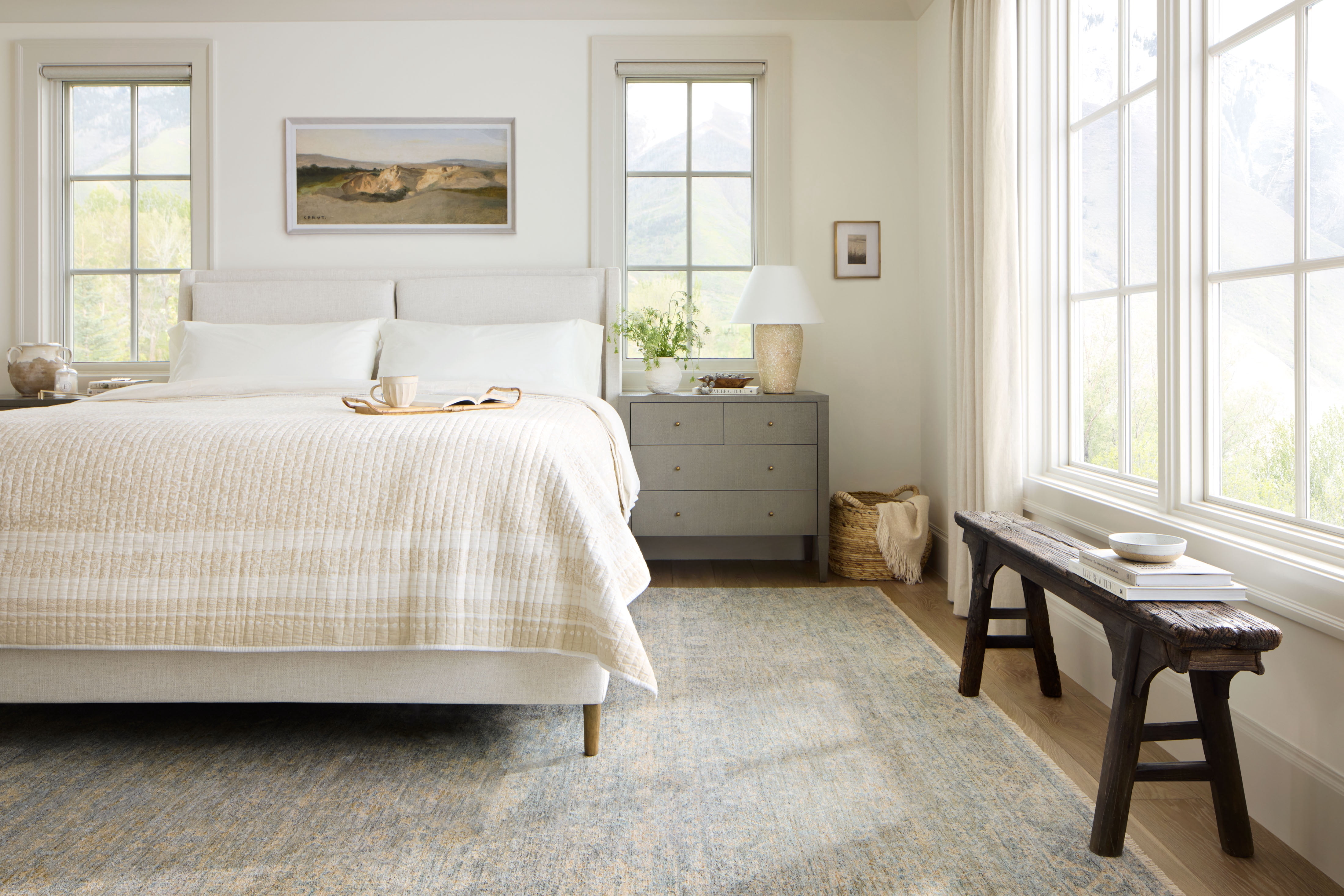 Angela Rose x Loloi Blake Sky / Beige 6'-7" x 9'-10" Area Rug