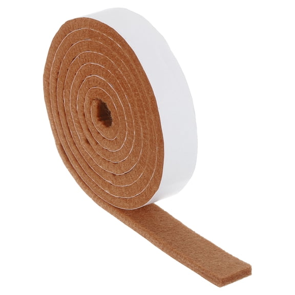 Felt Strips with Adhesive Backing,  1/2" x 94" x 0.2" Adhesive Felt Strips Anti Scratch Furniture Felt Tapes Self-Stick Felt Pads for Protecting Hardwood Floor, Light Brown
