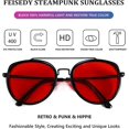 thumbnail image 3 of Gafas de sol retro steampunk redondas steampunk con doble puente A, 3 of 5