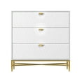 thumbnail image 6 of Boyel Living Modern White Accent Chests of Drawer, Nightstand with Drawers, Drawer Dresser Bed Side Table with 3 Drawers for Living Room Bedroom, 6 of 8