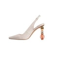 thumbnail image 3 of Ashley Kahen Salsa Architectural Heel Slingback, Ivory, 6, 3 of 5
