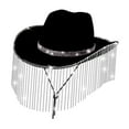 thumbnail image 5 of Cowboy Hat Stylish Comfortable Durable Sunhat for Carnival Festivals Parties Black, 5 of 9