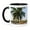 Black/White, variant on 3drose, Traditional Houseboat, Kerala Backwaters, Alleppey, Kerala, 11oz Two-tone Green Mug