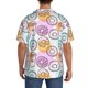 thumbnail image 3 of Balery Donuts and Coffee Camisa Casual de Manga Corta con Botones para Hombre, Texturizada, Estilo Cubano, para Playa, Verano-4X-Large, 3 of 5