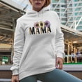 thumbnail image 2 of Mama Word with Retro Sunflower & Leopard Print Art Merch Gift, White Hooded Sweatshirt or Hoodie, 2XL, 2 of 5