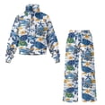 thumbnail image 4 of Xoenoiee Turtle Starfish Print Women's Sweatsuits Sets 2 Piece Outfits Drawstring Hooded Pullover Jogger Sweatpants Tracksuits Casual Set, L, 4 of 7