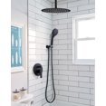 thumbnail image 2 of Wowow 8-spray 12in. Dual Shower Head and Handheld Shower Head in Matte Black, 2 of 8