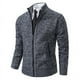 thumbnail image 1 of Abrigo deportivo informal para hombre, cárdigan cálido de lana con cremallera, cuello alto, Color sólido, otoño e invierno, Nuevo Jersey, 1 of 1