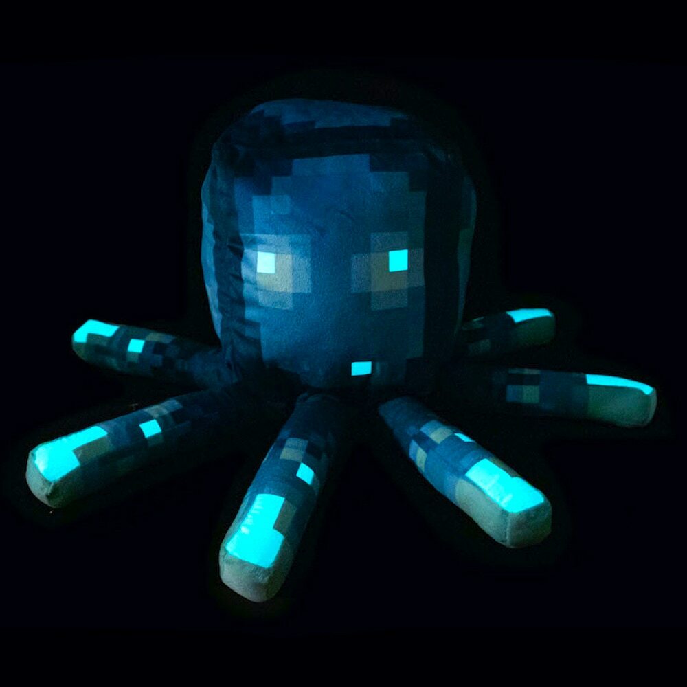 Glow Squid Glow In The Dark Minecraft Pillow Buddy Walmart Com Walmart Com