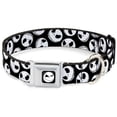thumbnail image 1 of Collar Para Perro Con Hebilla Para Cinturón De Seguridad - Nbc Jack Expressions Scattered Black/White - 1.5"" De Ancho - Se Adapta A Cuello De 18-32" - Grande, 1 of 5