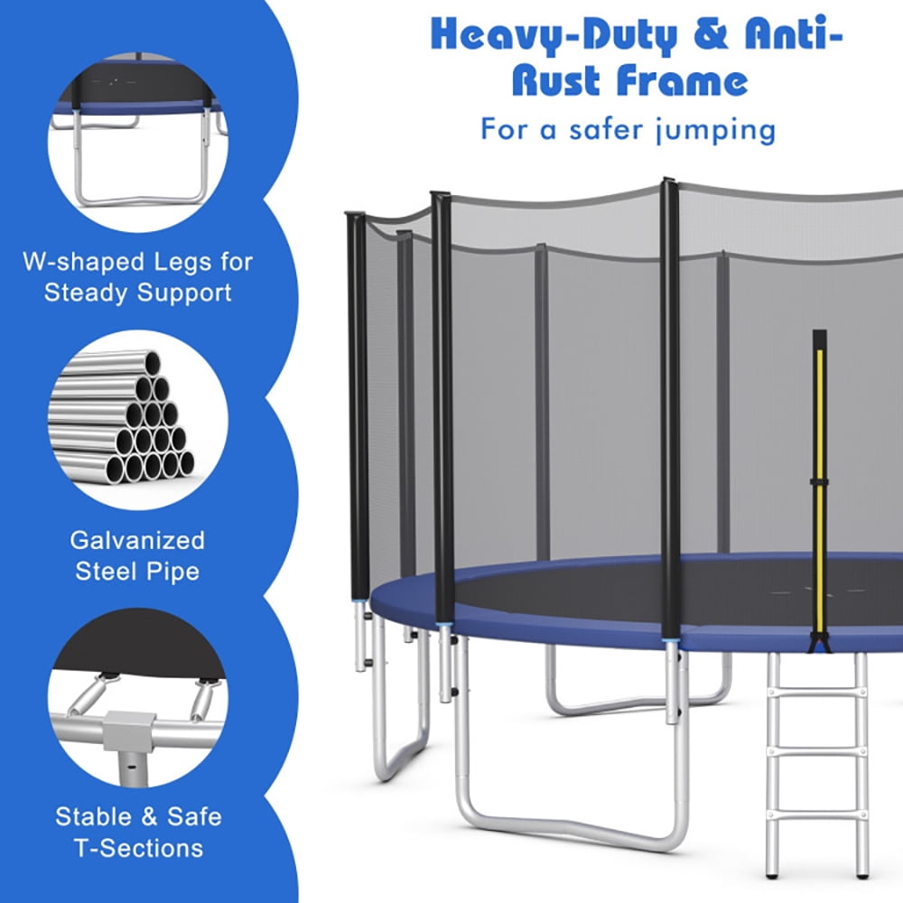 Aimee Lii 16 Feet Outdoor Trampoline Bounce Combo with Safety Closure Net Ladder, Outdoor Trampoline for Kids Aimee Lii 16 Feet Outdoor Trampoline Bounce Combo with Safety Closure Net Ladder, Outdoor Trampoline for Kids