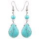 thumbnail image 2 of Pendientes Colgantes Turquesas Sunnimix Nupcial Azul, 2 of 8