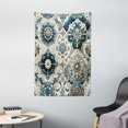 thumbnail image 2 of Ambesonne Ethnic Tapestry Wall Hanging, Mosaic Look Azulejo Inspired, 40"x60", Off White Cadet Blue, 2 of 3