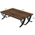 thumbnail image 2 of Tribesigns 13FT Rectangular Conference Table for 10–14 People, 157-Inch Long Boardroom Desk with Metal Frame, 2PCS Meeting Room Seminar Table, Office Business Furniture, Brown, 2 of 5
