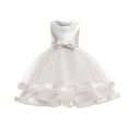 thumbnail image 2 of Bnwani Flash Deals Toddler Girl Sleeveless Sun Dress Flowers Dresses Party White Dresses 5-6 T, 2 of 8