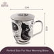 thumbnail image 4 of Karma Gifts - Taza bohemia de 16 onzas en blanco y negro para gatos, bonita taza de café y té, tazas de café de cerámica para mujeres y hombres, 4 of 7