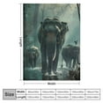 thumbnail image 4 of PRATYUS Luxury  Elephants Throw Blanket, Tipped Blanket, Super Warm, Flannel, Elegant, Fluffy Decoration Blanket for Sofa, Armchair, Couch and Bed 50x60in, 4 of 6