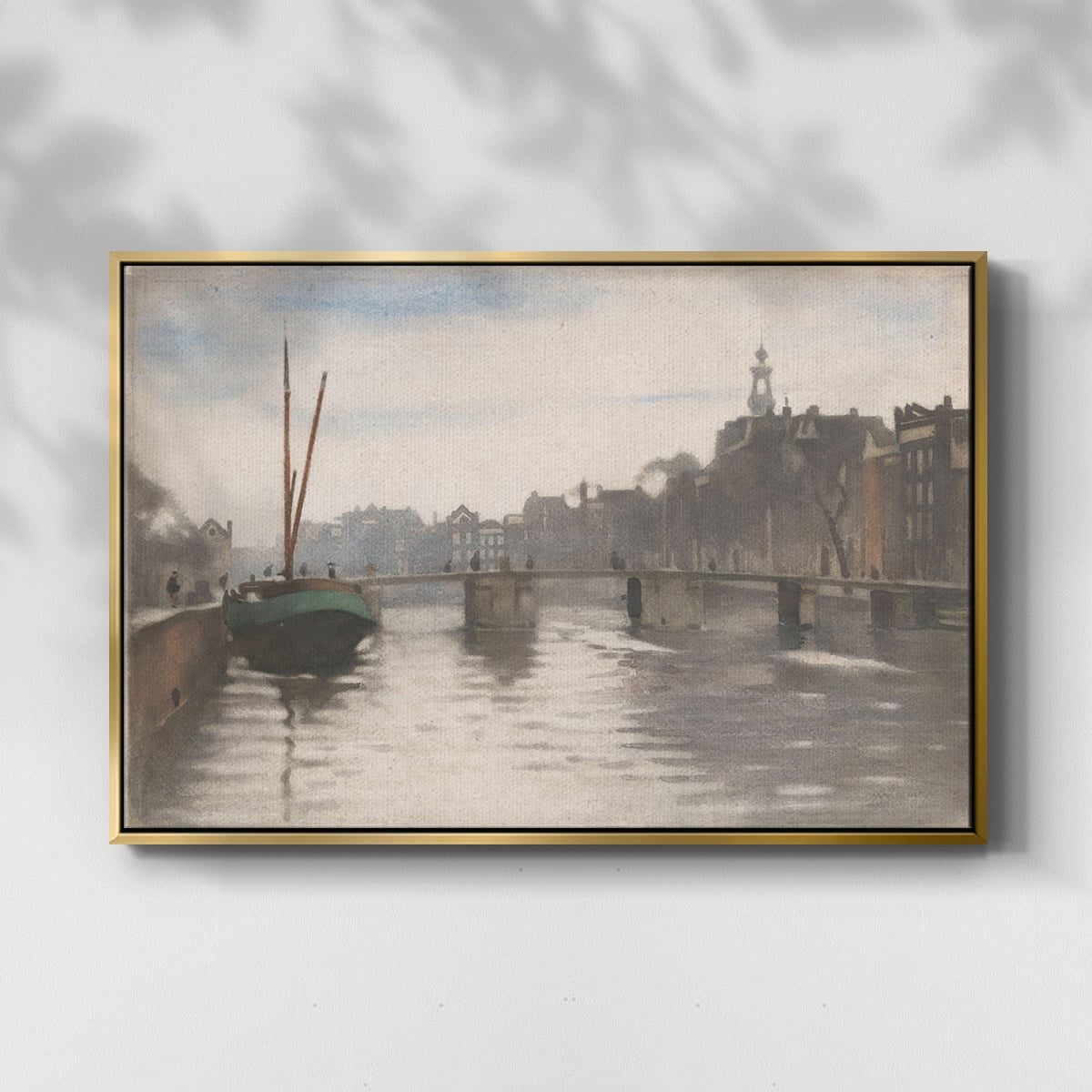 Vintage Landscape-CCCLVI By Wexford Home Framed in Gold Wood Gallery Wrapped Canvas 17 in. x 25 in.