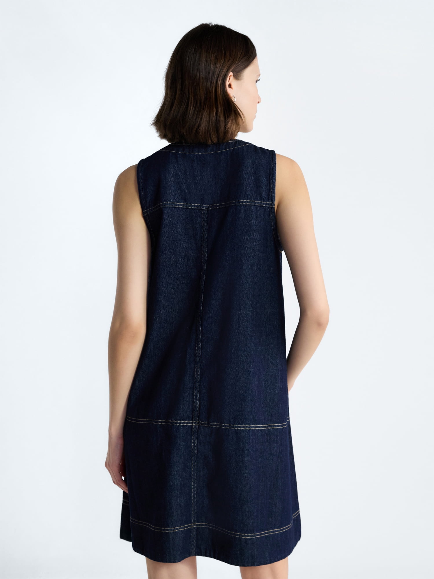 Free Assembly Women's and Women's Plus Sleeveless Denim A Line Mini Dress, Sizes XS-4X