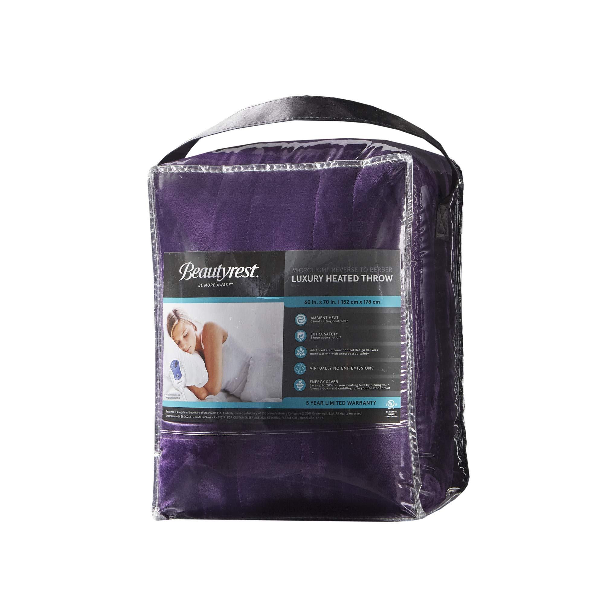 Microlight To Berber Elect Electric Blanket With Two 20