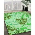 thumbnail image 3 of Ahgly Company Machine Washable Indoor Rectangle Transitional Jade Green Area Rugs, 2' x 3', 3 of 7