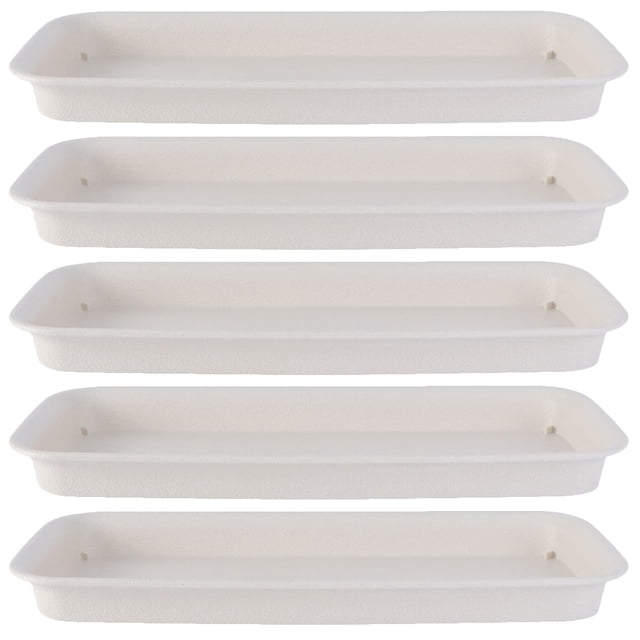 Bandeja rectangular para macetas, platillo para flores, soporte para maceta de jardín, bandeja reutilizable para platillo, 5 uds.