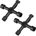thumbnail image 1 of Paquete De 2 Llaves De Gabinete Eléctrico Teclas De Medidor De Gas Teclas De 4 Vías Para Aplicaciones Múltiples (negro) -z, 1 of 5