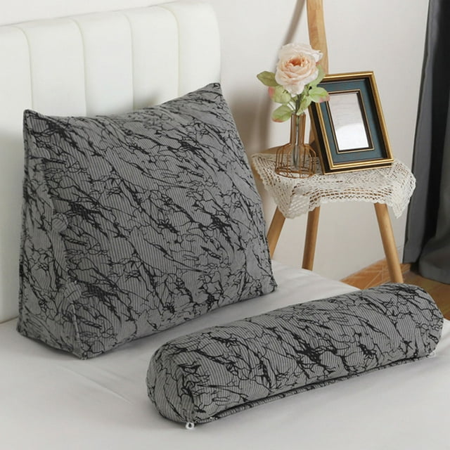 Soft Triangle Cushion For Bed Headboard Comfortable Support Pillow Backrest For Reading Relaxing In Bedroom Head Pillow Four Styles