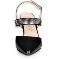 thumbnail image 2 of Zapatos de tacón de aguja con tira trasera y diamantes de imitación para mujer negro, EE. UU. 6, 2 of 6