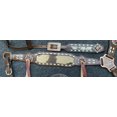 thumbnail image 4 of Showman Hair-On Cowhide Single Ear Leather Headstall & Breast Collar Set w/ Buckstitch Trim, 4 of 4